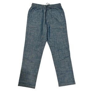 Crewcuts Girls Chambray Cotton Pants Size 10 Elastic Waist Drawstring NWT